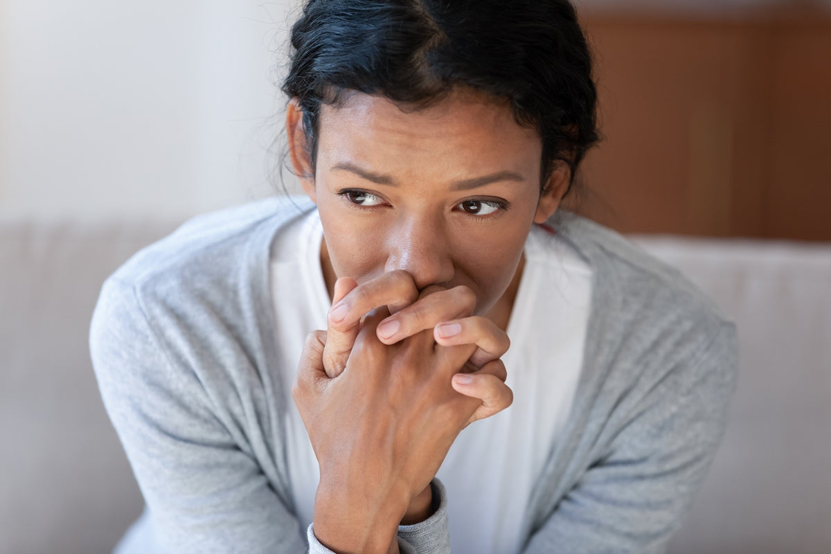 Menopause woman looking concerned
