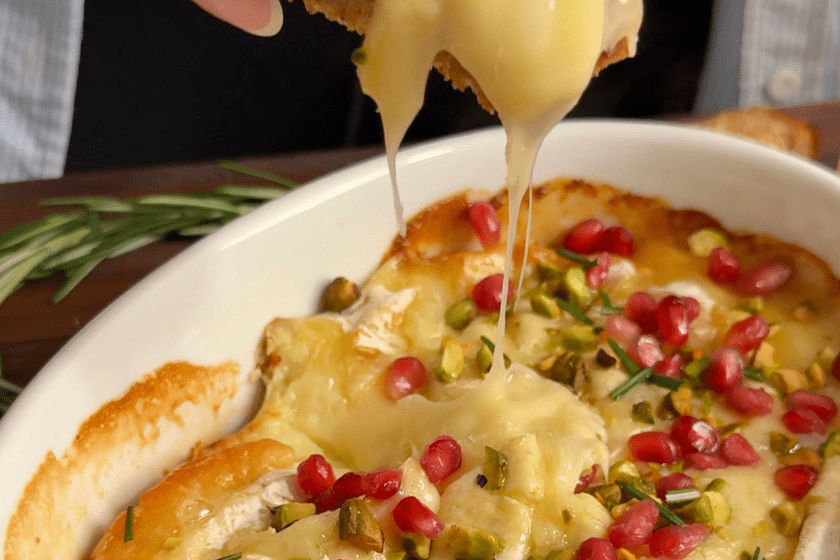 Recipe 8: Baked Brie with Pomegranate & Pistachios