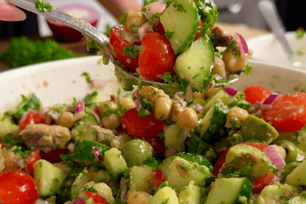 Recipe 12: Fresh Cucumber Chickpea Salad