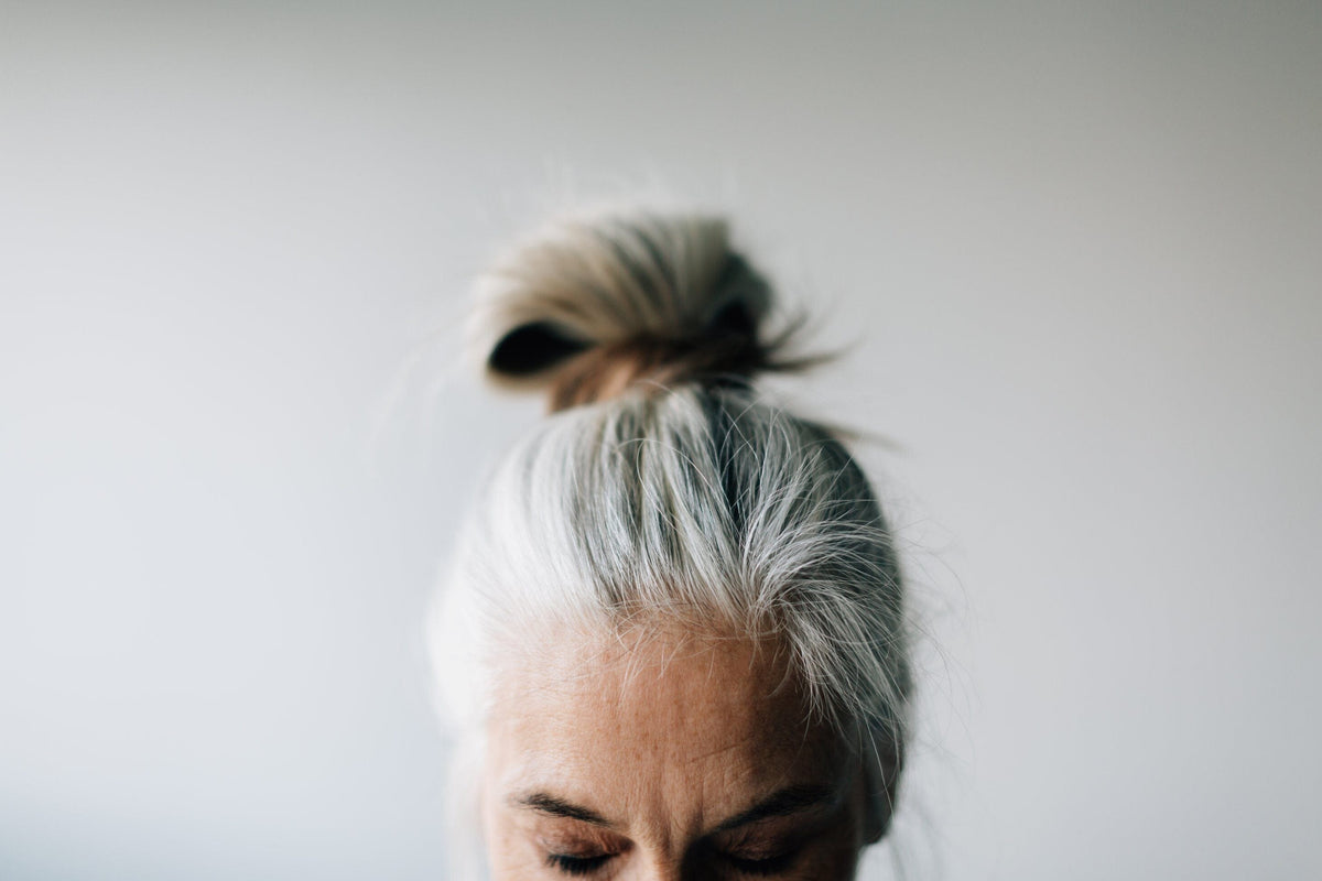 Woman looking down 