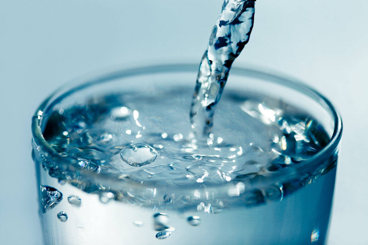 Water being poured into glass