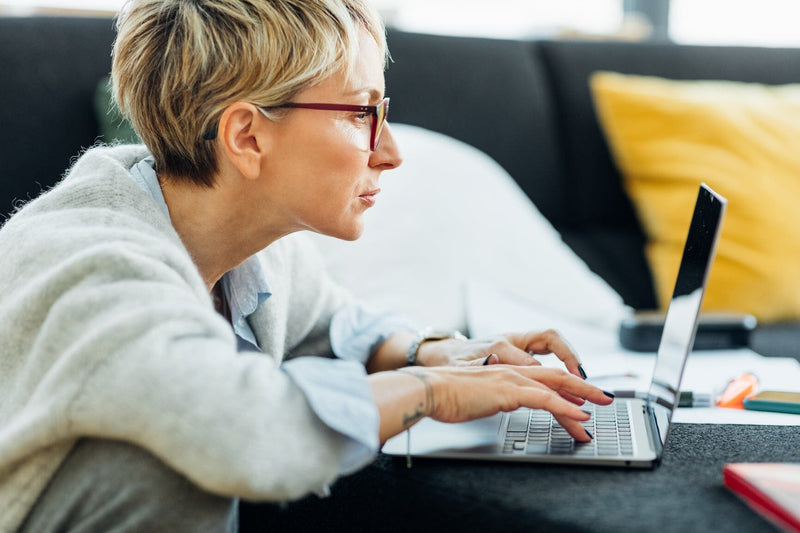 Menopause woman reading