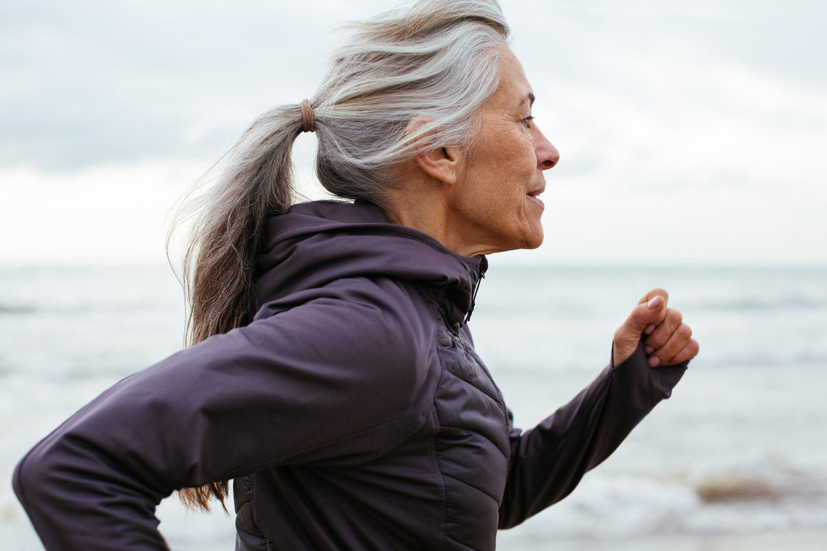 Menopausal woman exercising 