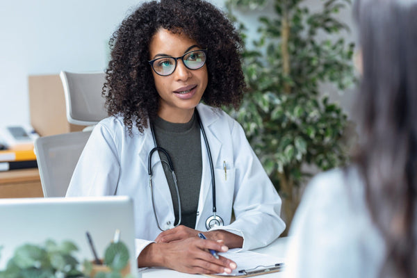 Healthcare provider talking