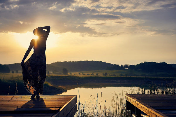 woman on a dock