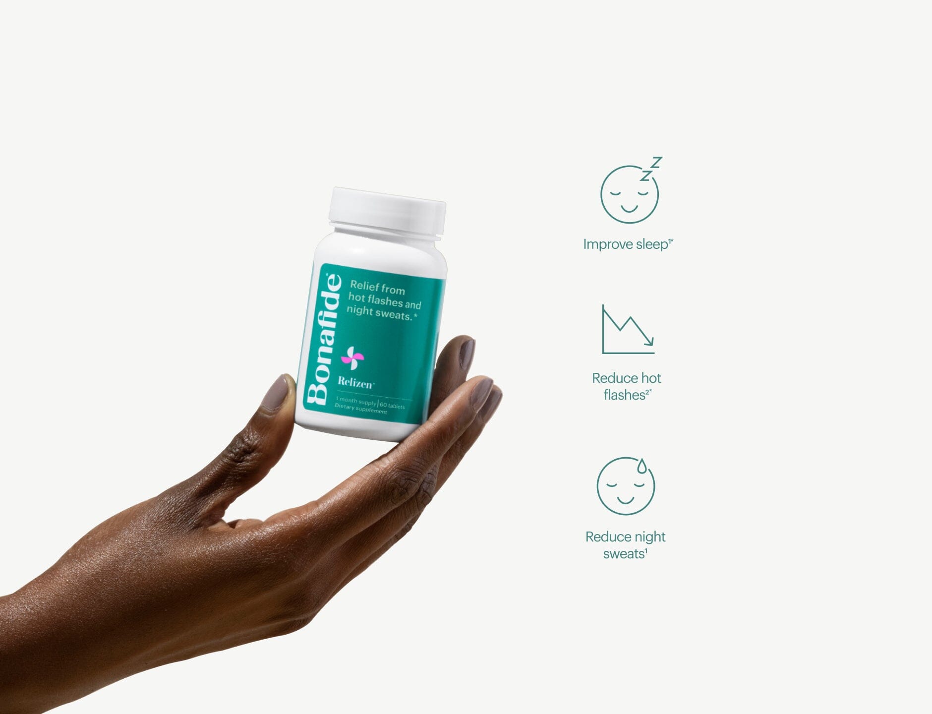 Relizen Tablets Relizen | Hot Flashes Supplement | Hormone-Free | Bonafide