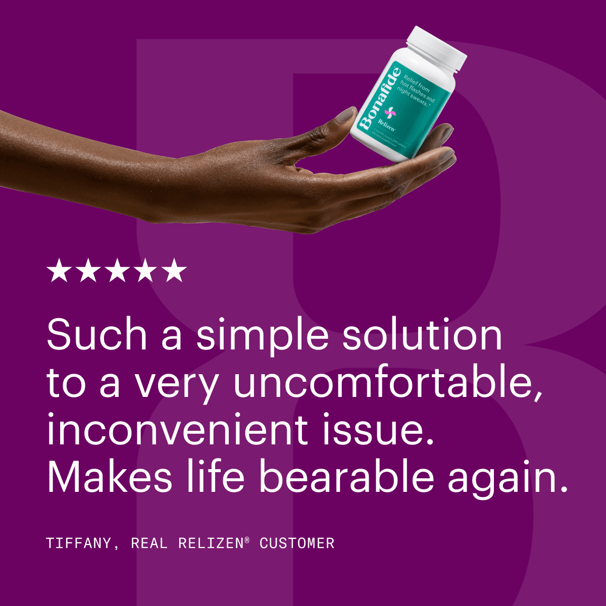 Relizen Tablets Relizen | Hot Flashes Supplement | Hormone-Free | Bonafide
